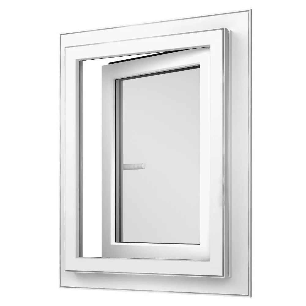 Fenêtre avec coffre de volet roulant intégré dans le dormant.